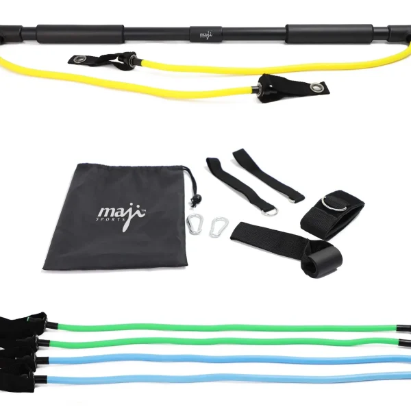 Maji Sports Portable Exercise Bar with Resistance Bands