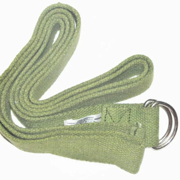 D-ring Handwoven cotton yoga Strap - 6'
