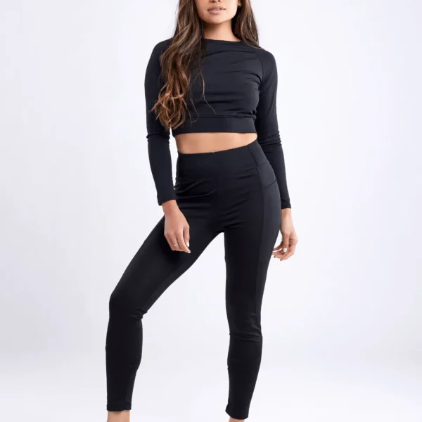 High-Waisted Classic Gym Leggings with Side Pockets