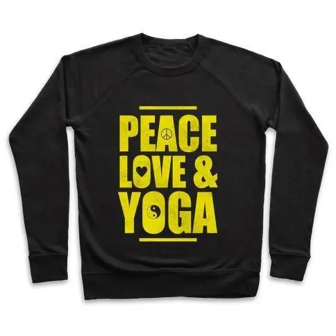 PEACE LOVE YOGA CREWNECK SWEATSHIRT