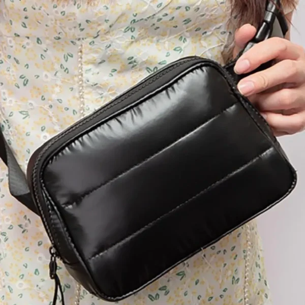 Gloss Puffer Belt Sling Bag
