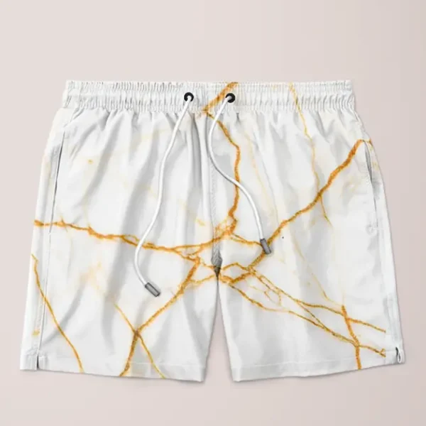 Gold and marble Shorts