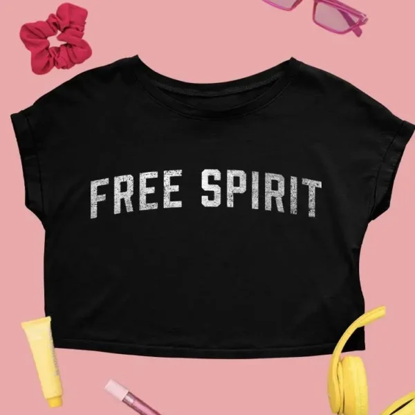 Free Spirit Tee Crop Tee Women's -SelectDesign