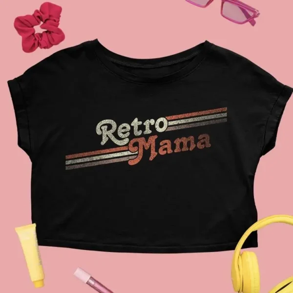 Vintage Mama Graphic Tee Crop Tee Women's