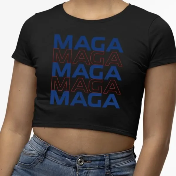 Maga Patriotic Women's Crop Tee Crop Tee Women's