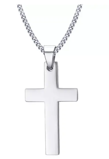 Silver Men Cross Pendant