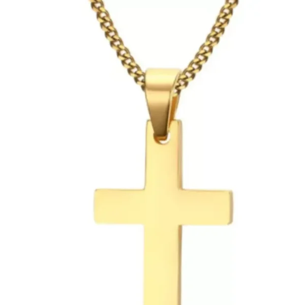 Gold Men Cross Pendant