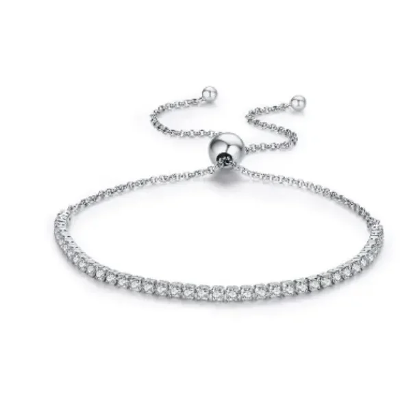 Silver and Crystal Tennis Bracelets
