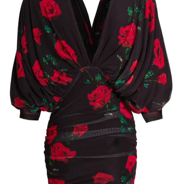 Ruched Batwing Dress