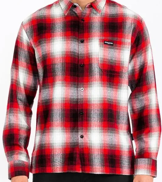 Mens Plaid Long Sleeve Flannel